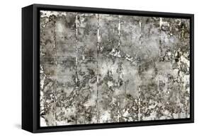 Abstract Black Grunge Background Texture with Wood Pattern-Izhaev-Framed Stretched Canvas