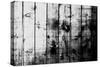 Abstract Black Grunge Background Texture with Wood Pattern-Izhaev-Stretched Canvas