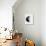Abstract Black Half Moon I-Eline Isaksen-Art Print displayed on a wall