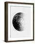 Abstract Black Half Moon I-Eline Isaksen-Framed Art Print