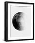 Abstract Black Half Moon I-Eline Isaksen-Framed Art Print