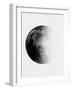 Abstract Black Half Moon I-Eline Isaksen-Framed Art Print