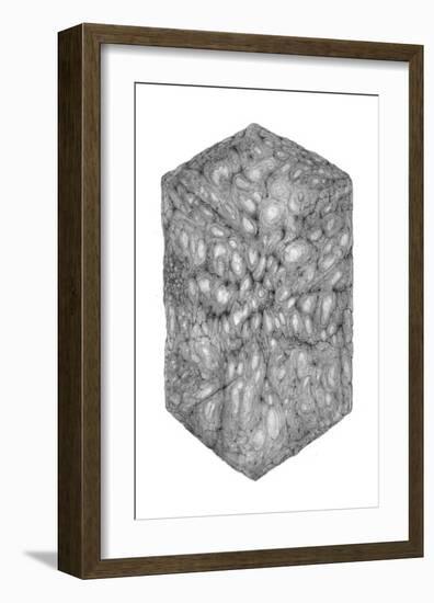 Abstract Black Hexagon Room-Ryuichirou Motomura-Framed Art Print