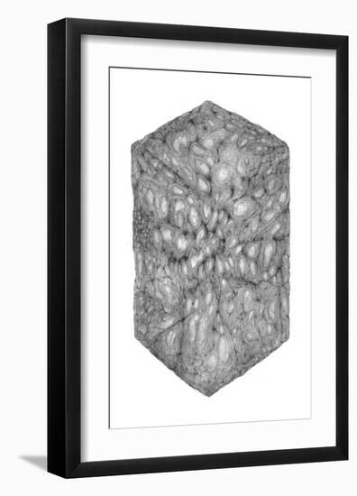 Abstract Black Hexagon Room-Ryuichirou Motomura-Framed Art Print