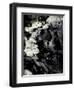 Abstract Black Ink Painting On Grunge Paper Texture-run4it-Framed Art Print