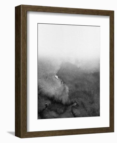 Abstract Black Watercolor II-Hallie Clausen-Framed Art Print