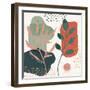 Abstract Blossom V-Veronique Charron-Framed Art Print