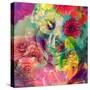 Abstract Blossoms Layered Photographs-Alaya Gadeh-Stretched Canvas