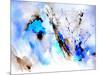 Abstract Blue 236874-Pol Ledent-Mounted Art Print