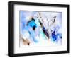 Abstract Blue 236874-Pol Ledent-Framed Art Print