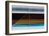 Abstract Blue and Brown Lines-NaxArt-Framed Art Print