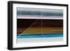 Abstract Blue and Brown Lines-NaxArt-Framed Art Print