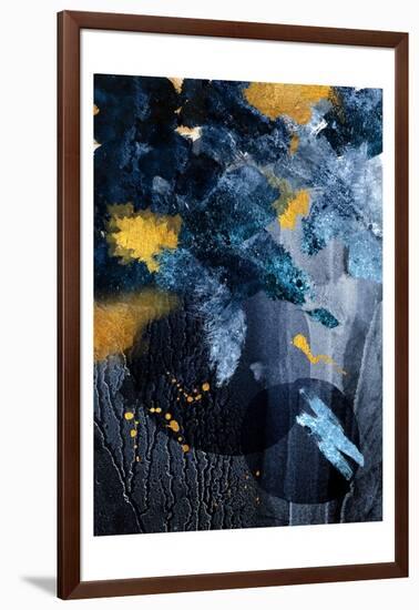 Abstract Blue and Gold-Urban Epiphany-Framed Art Print