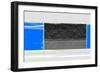 Abstract Blue and Grey-NaxArt-Framed Premium Giclee Print