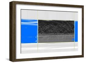 Abstract Blue and Grey-NaxArt-Framed Art Print