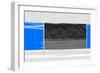 Abstract Blue and Grey-NaxArt-Framed Art Print