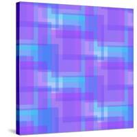 Abstract Blue and Lilac Pattern from Squares-amovita-Stretched Canvas