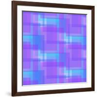 Abstract Blue and Lilac Pattern from Squares-amovita-Framed Art Print