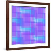 Abstract Blue and Lilac Pattern from Squares-amovita-Framed Art Print