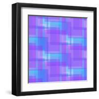 Abstract Blue and Lilac Pattern from Squares-amovita-Framed Art Print