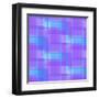 Abstract Blue and Lilac Pattern from Squares-amovita-Framed Art Print