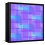 Abstract Blue and Lilac Pattern from Squares-amovita-Framed Stretched Canvas
