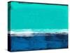 Abstract Blue and Turquoise-Alma Levine-Stretched Canvas