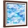 Abstract Blue Background-epic44-Framed Art Print