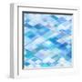 Abstract Blue Background-epic44-Framed Art Print