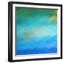 Abstract Blue Background-epic44-Framed Art Print