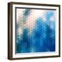 Abstract Blue Background-epic44-Framed Art Print