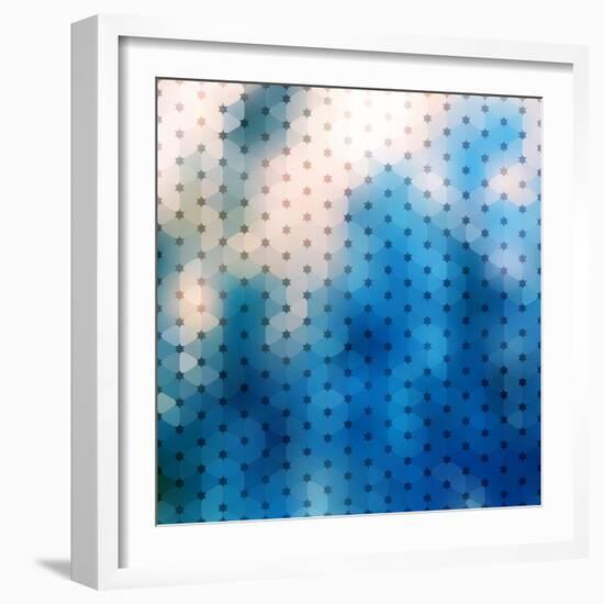 Abstract Blue Background-epic44-Framed Art Print