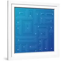 Abstract Blue Background-adistock-Framed Art Print