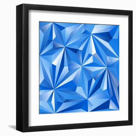 Abstract Blue Background-epic44-Framed Art Print