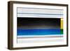 Abstract Blue Black and yellow-NaxArt-Framed Art Print