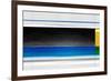 Abstract Blue Black and yellow-NaxArt-Framed Art Print