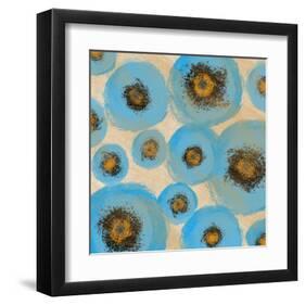 Abstract Blue swhirls-Yashna-Framed Art Print