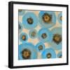 Abstract Blue swhirls-Yashna-Framed Art Print