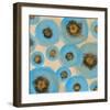 Abstract Blue swhirls-Yashna-Framed Art Print