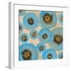 Abstract Blue swhirls-Yashna-Framed Art Print