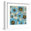 Abstract Blue swhirls-Yashna-Framed Art Print