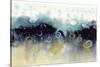 Abstract Blue Teal Gold 4-Patti Bishop-Stretched Canvas