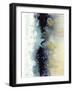 Abstract Blue Teal Gold 5-Patti Bishop-Framed Art Print