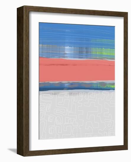 Abstract  Blue View 2-NaxArt-Framed Art Print