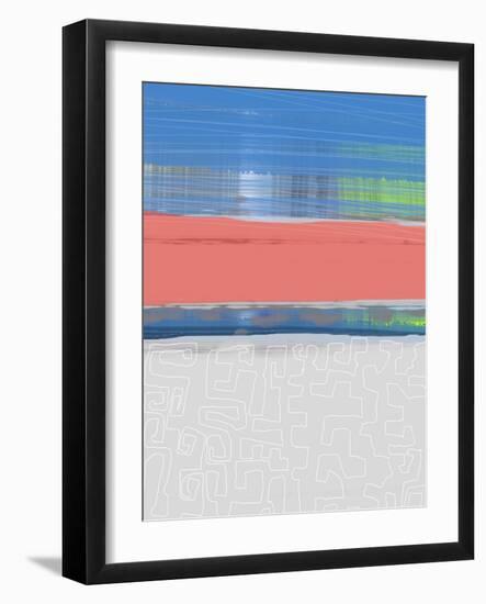 Abstract  Blue View 2-NaxArt-Framed Art Print