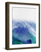 Abstract Blue Watercolor-Hallie Clausen-Framed Art Print