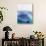 Abstract Blue Watercolor-Hallie Clausen-Stretched Canvas displayed on a wall