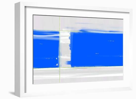 Abstract Blue-NaxArt-Framed Art Print