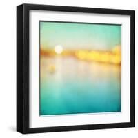 Abstract Blurred Cityscape Background-Elenamiv-Framed Art Print