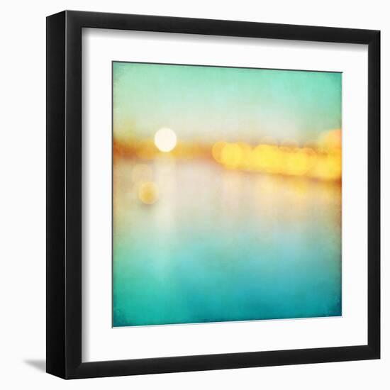 Abstract Blurred Cityscape Background-Elenamiv-Framed Art Print